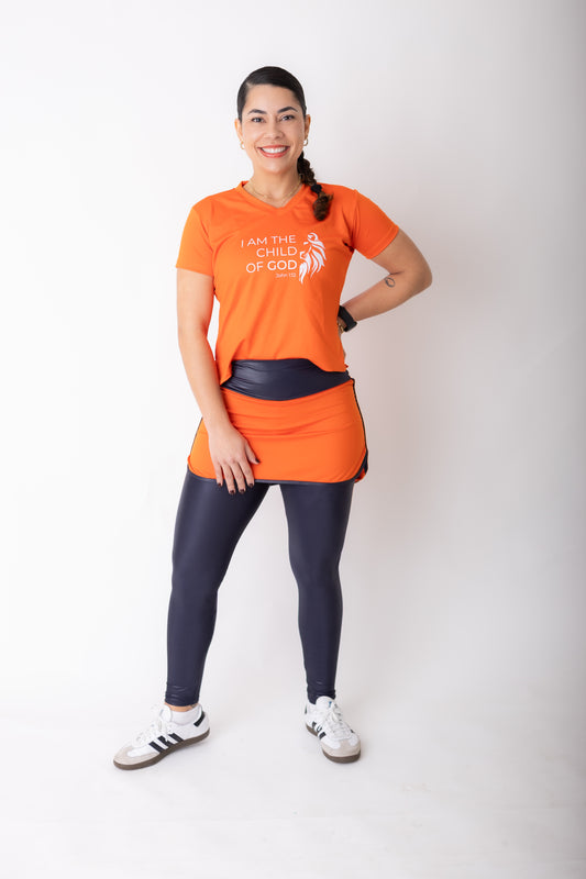 Orange Hold Tight Cropped Tshirt